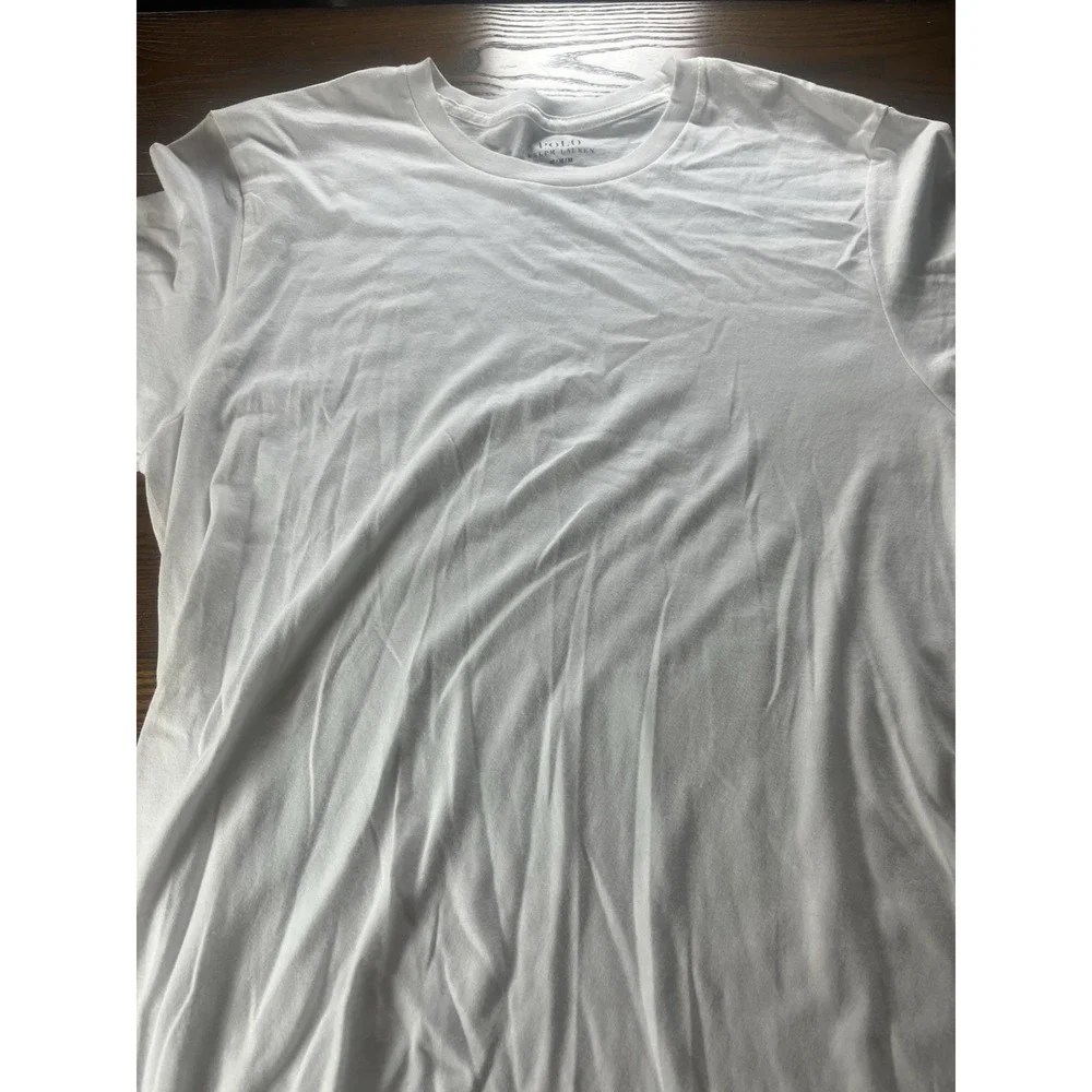 Polo Ralph Lauren Men's White Classic Fit Crew Neck Blue Pony T-Shirt Medium